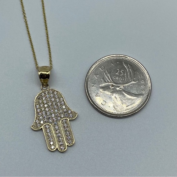 10K gold hamsa necklace - Picture 3 of 3